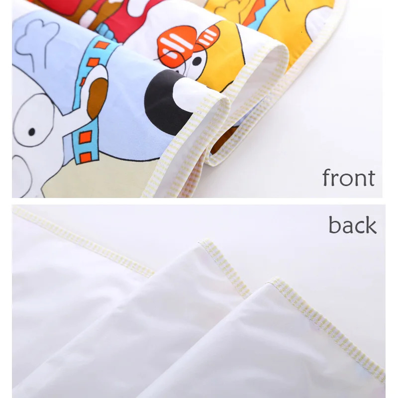 4 Size Baby Changing Mat Cartoon Cotton Waterproof Baby Sheet Changing Pad Table Diapers Urinal Game Play Cover Pet Mattress 250109