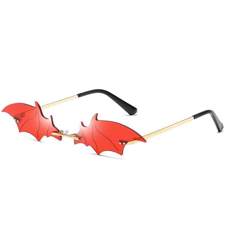 Small Cat Eye Sunglasses Womens Luxury Brand Halloween Borderless Punk Sunglasses Bat shaped Unique Glasses Mens UV400 W250109