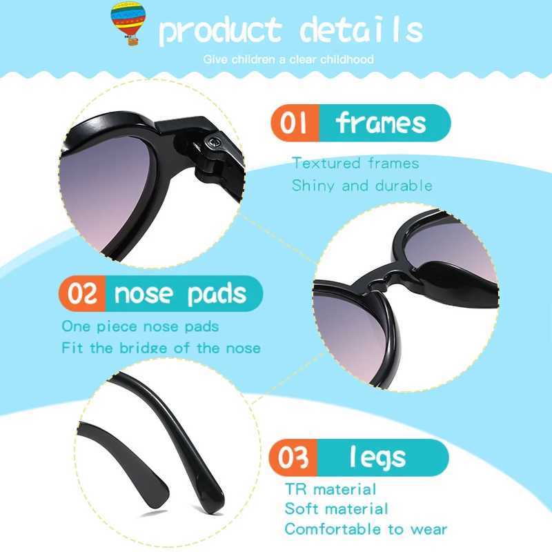 Baby girl cute solid color heart-shaped outdoor sunscreen sunglasses childrens cute acrylic UV400 sunglasses childrens glasses W250109