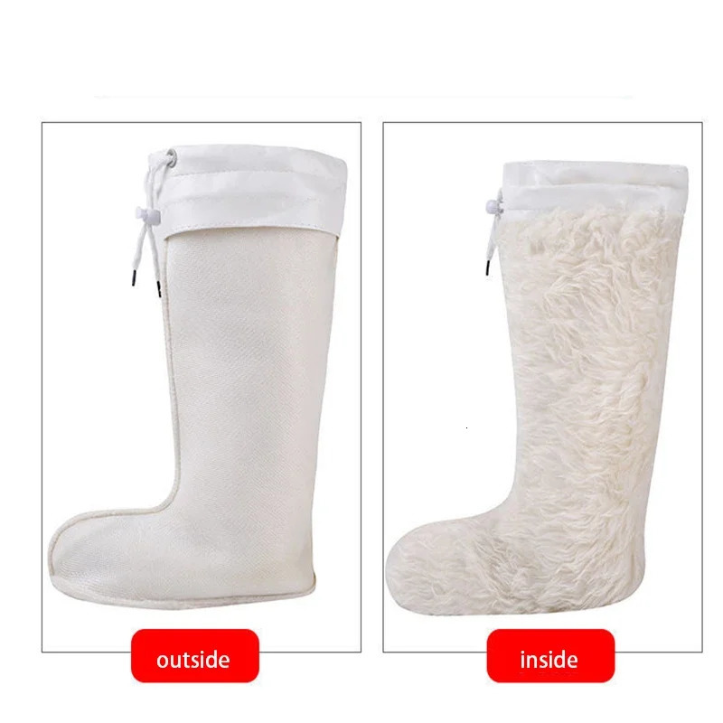 Cold-Proof Mens and Womens Rain Boots Cotton Cover Water Shoe Lining Winter Rain Boots Cotton Lining Fleece Lined 250106