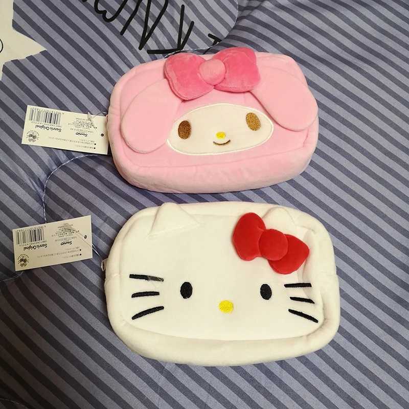 Kuromi My Melody Cinnamon Makeup Bag Japanese Style Plush Bag Pencil Box Pom Purin Badbadtz MARU Handbag Gift for Girls W250109