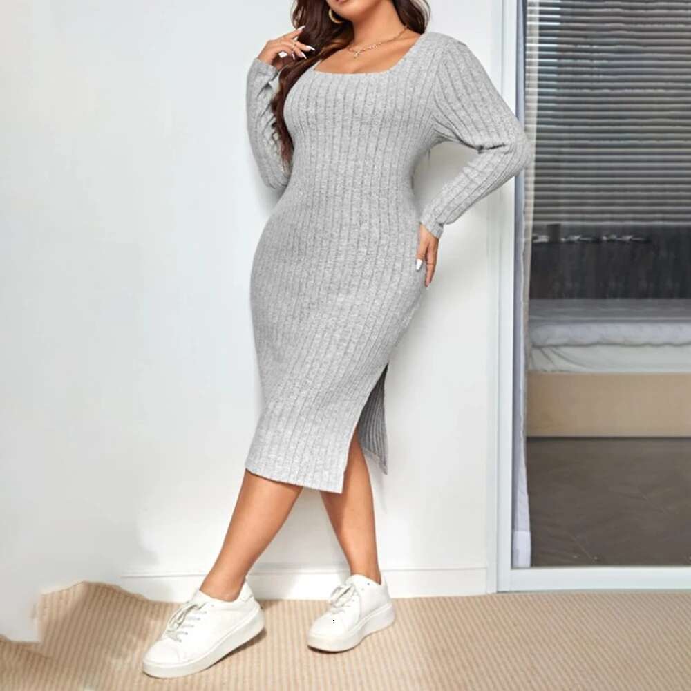 Plus Hip For Women 2023 Autumn Winter Large Size Sexy Bodycon Long Skirt Female Clothing Vestidos Mini Dress