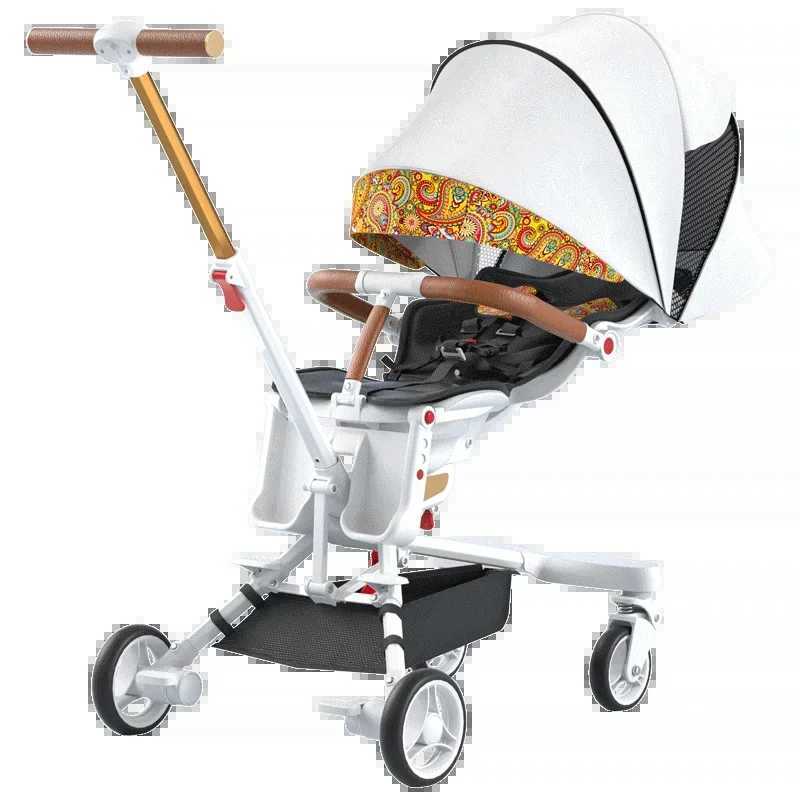 Children lying flat Pram portable travel baby luxury high landscape baby seat rotating commuting W250109