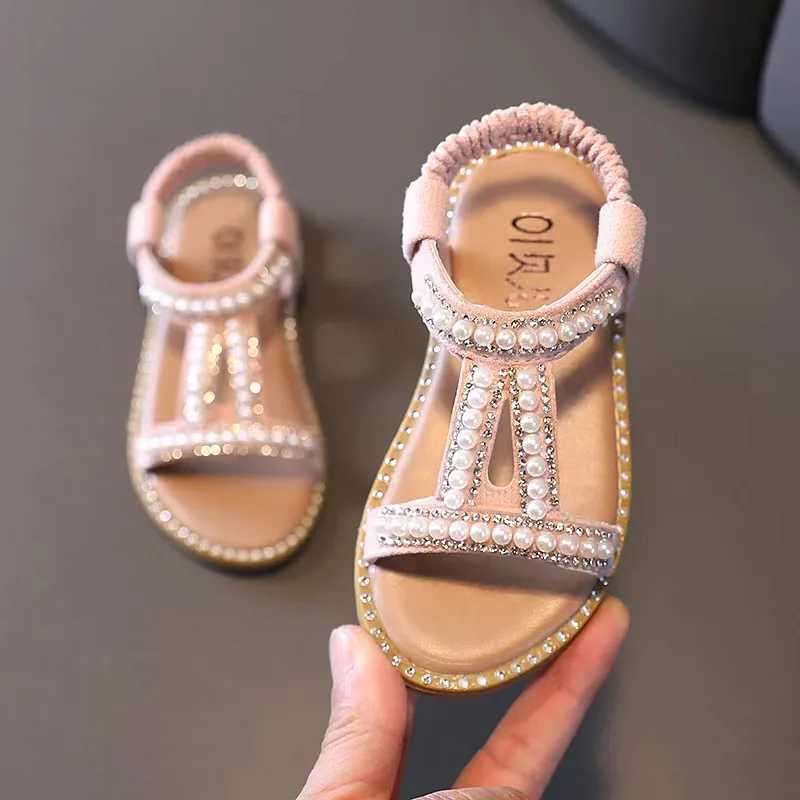Pink gold silver baby shoes childrens sandals soft soled Rhinestone princess shoes beach shoes padded sofa 12M-6T W250108