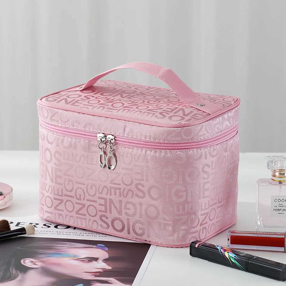 2023 New Womens Printing Canvas Makeup Bag Square Travel Portable Storage Bag Makeup Bag W250109