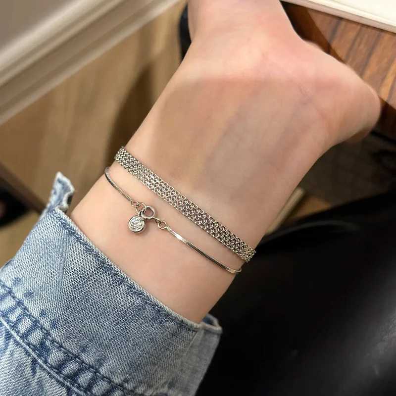 New 925 Sterling Silver Bracelet Simple Style Charming Woman Bracelet Birtay Party Gift for Friends Fashion Exquisite JewelryXJ250109