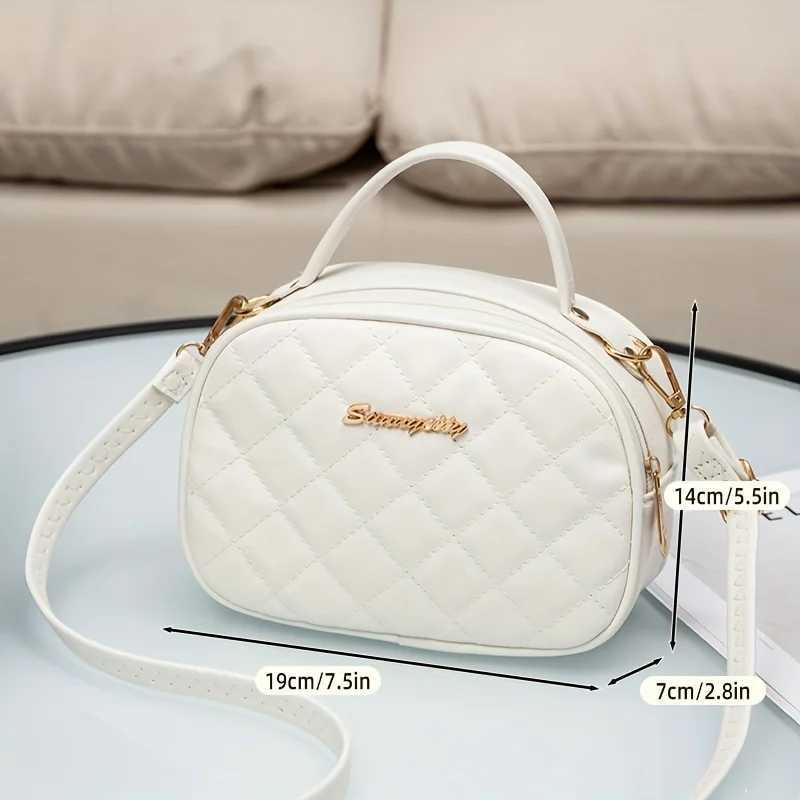 #1026Lingge shell bag simple embroidered shoulder bag handbag cute and fiable womens small shoulder bagXJ250108