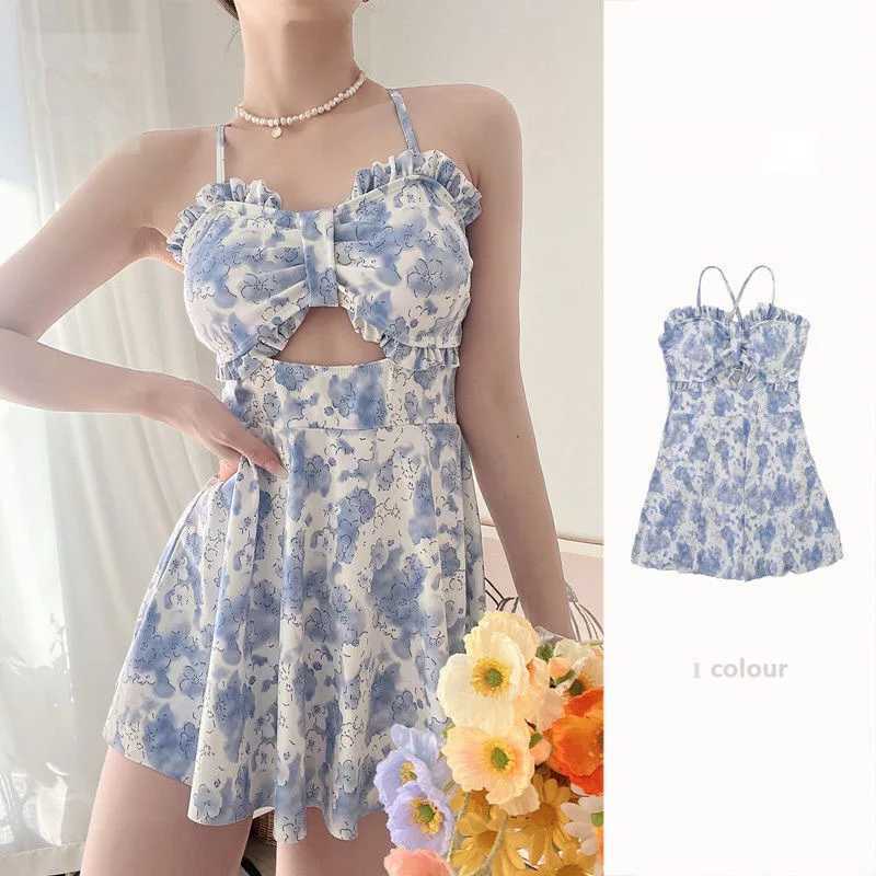 Korea Monokini Women Swimwear Dr One Piece Swimsuit Solid Bathing Suit sexy Monokini Beachwear 2022 New MaillotXJ240108