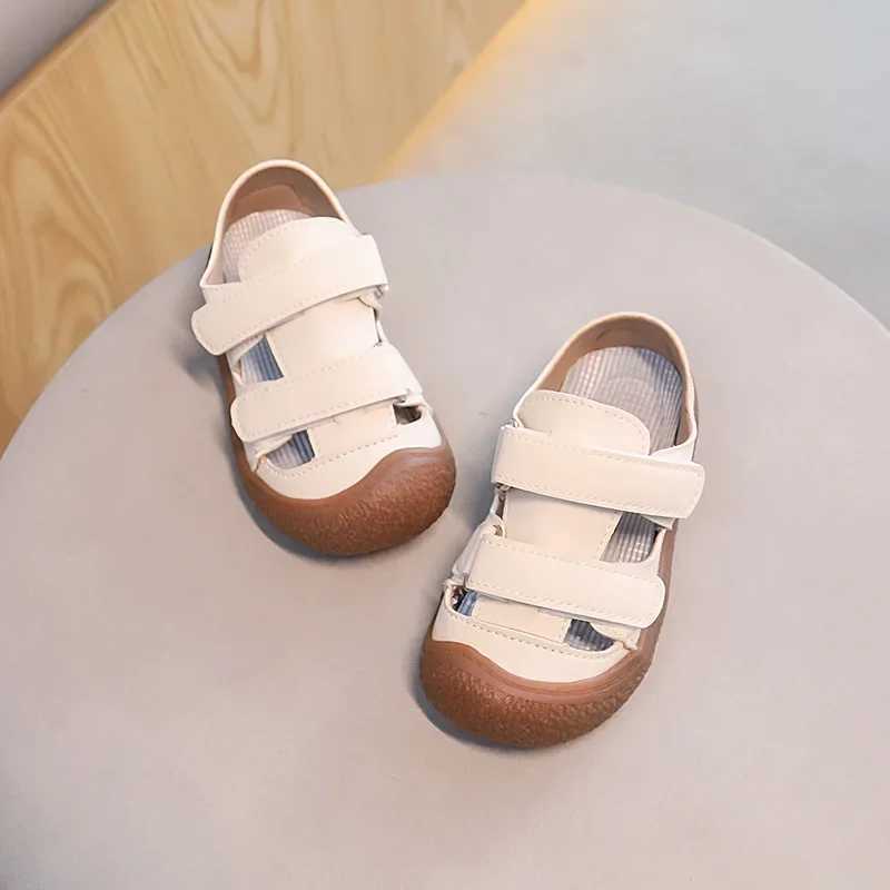 New girls sandals with anti slip soft sole comfortable childrens sandals simple Roman soft sole boys shoes retro casual flat beach shoes W250108