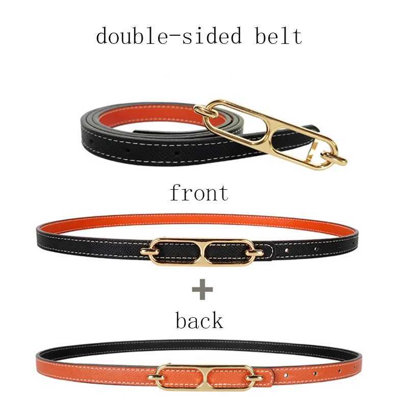 Adjustable PU leather womens dress with thin waist belt and gold buckle womens waist belt W250109