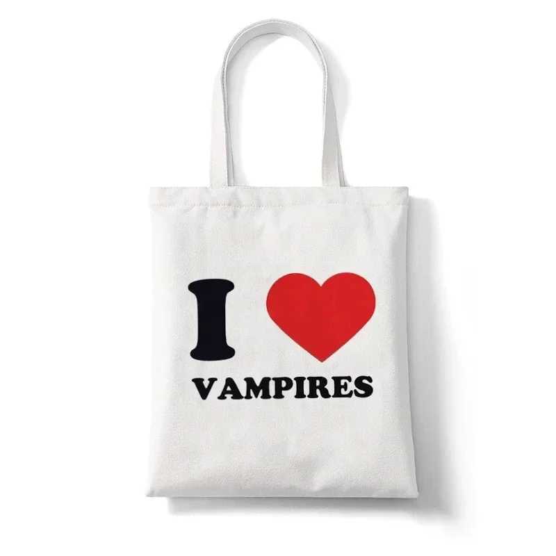 Kawaii Vampire Diaries Shopping Womens Handbags Cotton Shopping Bags Bolsa Compra Womens Sac Tissu W250109