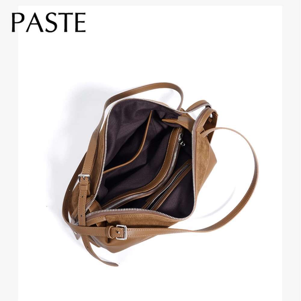 New 2025 Collection Purple Blue Matte Color Pillow Boston Tote Genuine Suede + Cow Leather Women Shoulder Bag Big Hobo Handbag