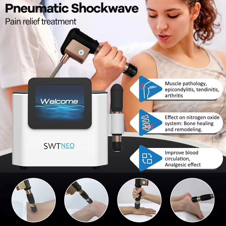 High End Clinic Use Physiotherapy Pain Relief Shockwave Therapy Erectile Dysfunction Treatment Multi-heads ESWT Massage Machine Injury Recovery for At