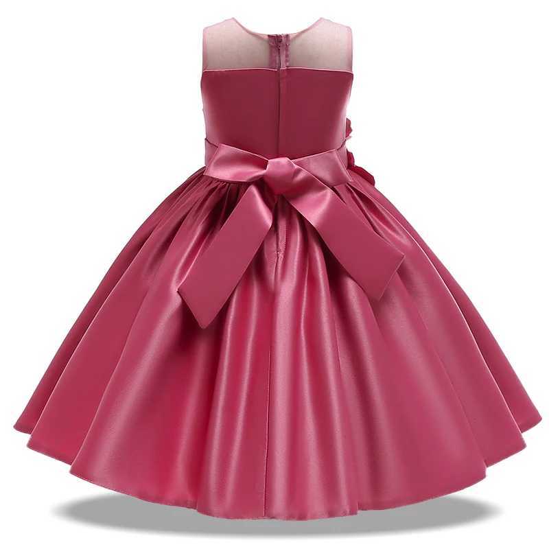 Summer Flower Girl Dress Children Costume Bow Par Wedding Kids Dresses For Girls Evening Briidemaid Prom Gown Vestido 8 10 YrsXJ250108