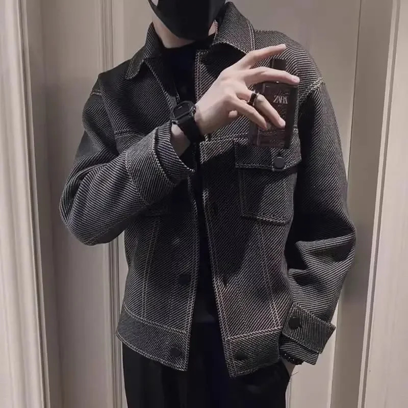 Casual High Quality Man Coat Korean Reviews Many Stylish Cargo Jacket for Men Fast Delvery Original s Vintage Trendy In 250107