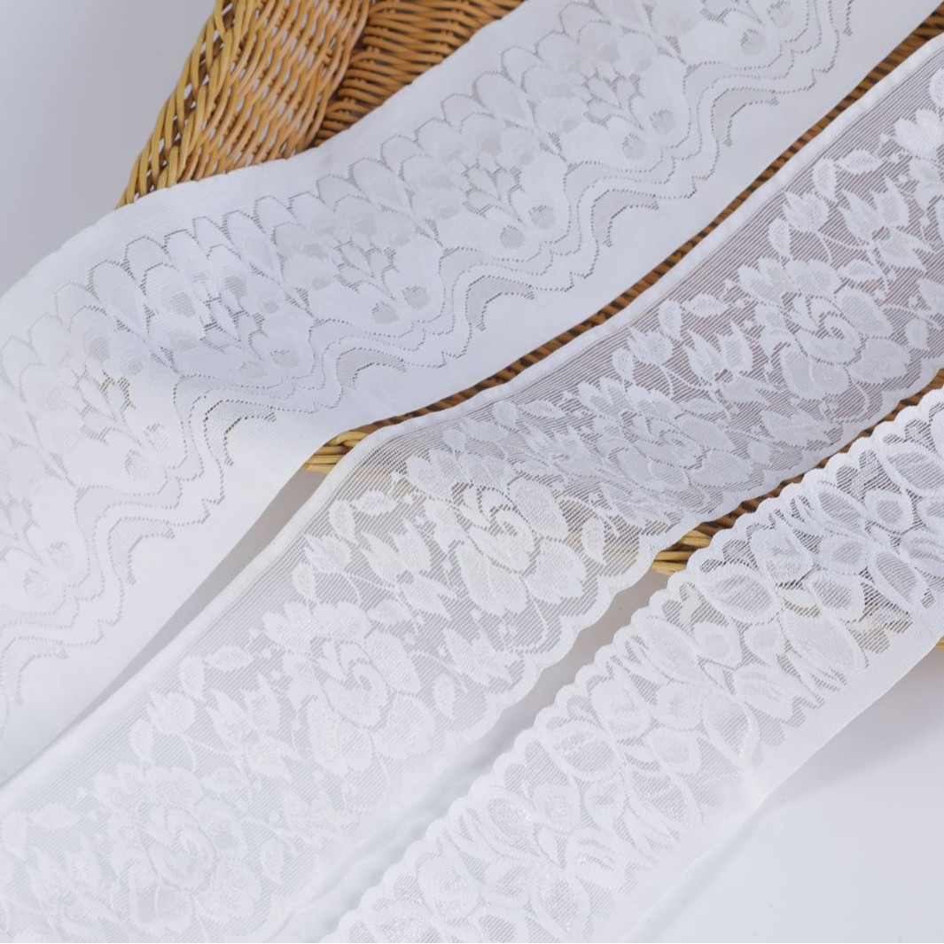 Thick dense high elasticity lace strap soft non hooked narrow lace lace DIY elastic band skirt edge decoration lock edge