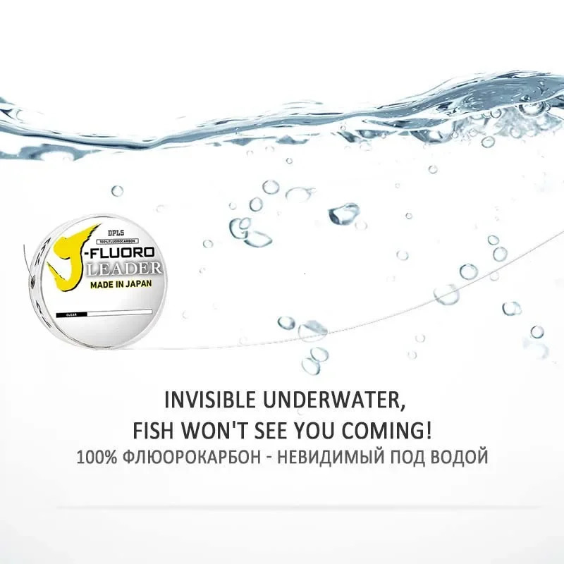 DAIWAJ-FLUORO Fluorocarbon Leader Fishing Line - Length 50M and 100M Size 4-80lb Carbon Fiber Leader Line PESCA 250107