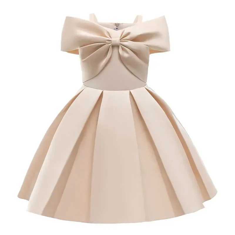 Fashion Solid Girls Dresses for Par and Wedding Sleeveless Lace Prom Girls Dress Summer Children Par Dresses 3-10 YearsXJ250108