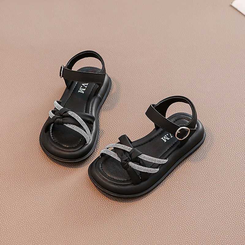 Girls Sandals 2024 New Summer Childrens Fairy Style Fashion Womens Anti slip Princess Shoes W250108