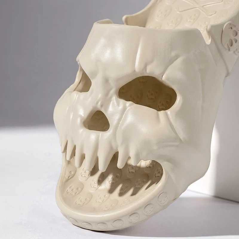 New Arrival New personalized skull design mens slider summer outdoor fun slider thick bottom beach anti slip casual womens sandals T250108