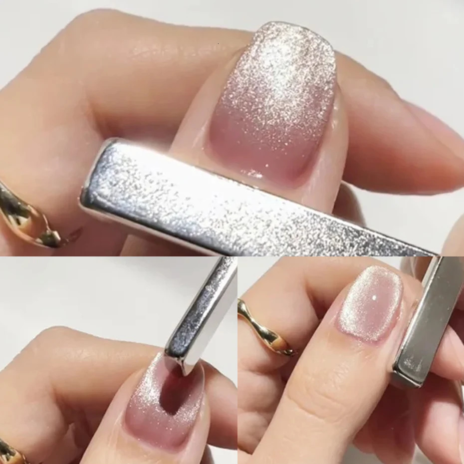 2pcs Multi Functional Nail Art Magnet Stone Pattern Absorbing Nail Gel 3D Cat Eye Crystal Magnetic Bar Nail Enhancement Tool 250107