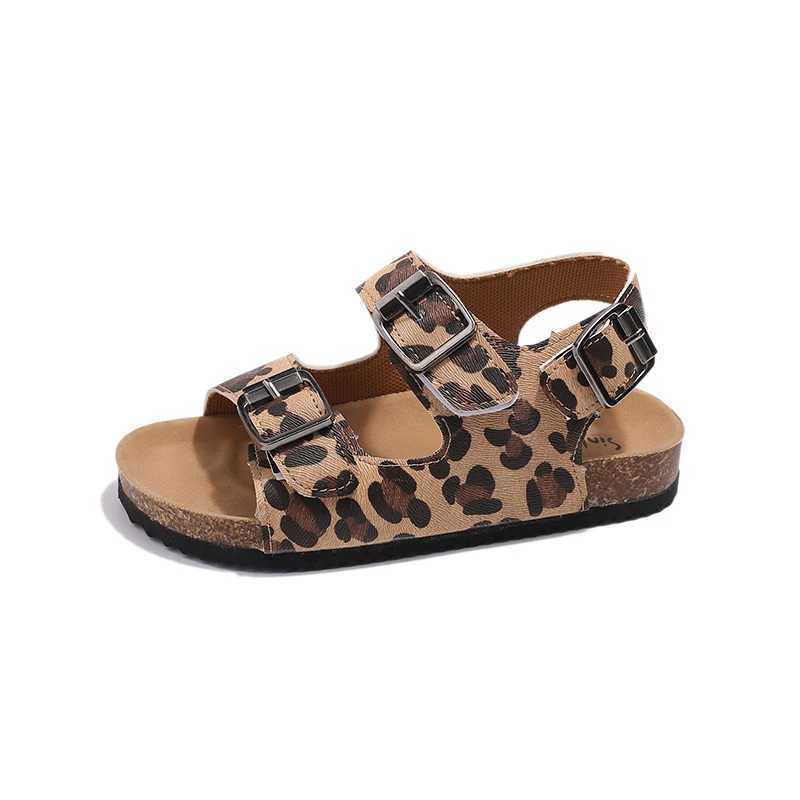 Childrens Fashion Boys Sandals Fashion Leopard Snow Shoes Childrens Summer Shoes Neutral 2024 New Beach Sandals Open Lace Soft W250108