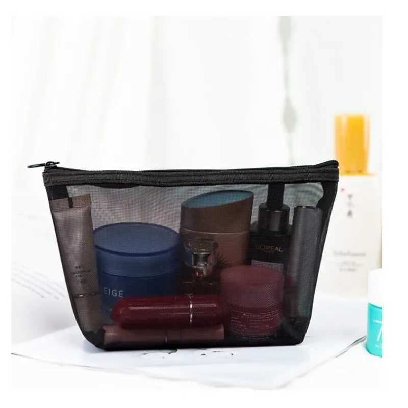 1 Womens Basic Makeup Bag Transparent Travel Organizer Fashion Small Black Makeup Bag Makeup Bag W250109