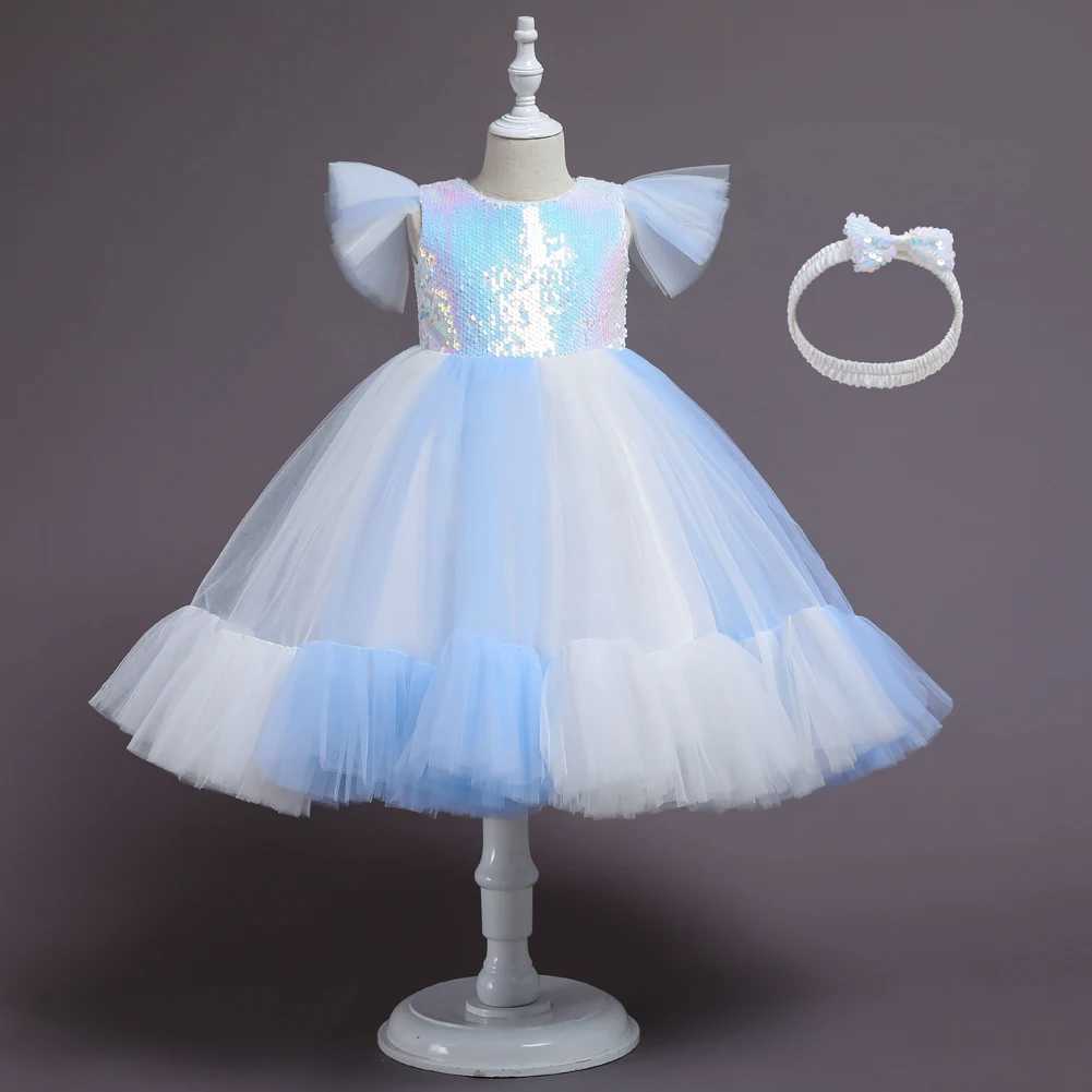 Shiny 2 Pieces Christmas Girl Kids Par Dress Purple Long Gown For Girls Elegant Children Par Dress for 8 Years OldXJ250108
