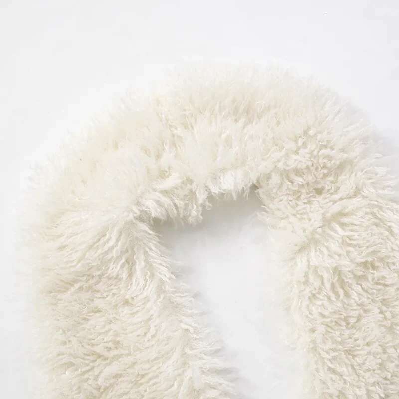 Fluffy Faux Fur Halter Vests Women Solid Deep V-Neck Backless Bandage Sleeveless Jackets Top Winter Wamr Outerwear Coat