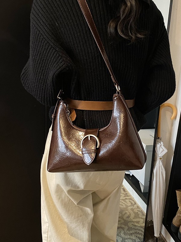 Women Shoulder Bag Fashion Large Capacity Bag Retro 2025 New Niche Design Armpit Bag Triple Black Beige Brown Green Coffee Free shipping