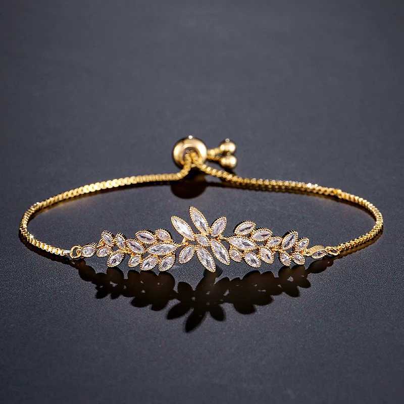 Exquisite Marquise Zircon Adjustable Bracelet for Women Cubic Zirconia Charm Bracelet Jewelry GiftsXJ250109