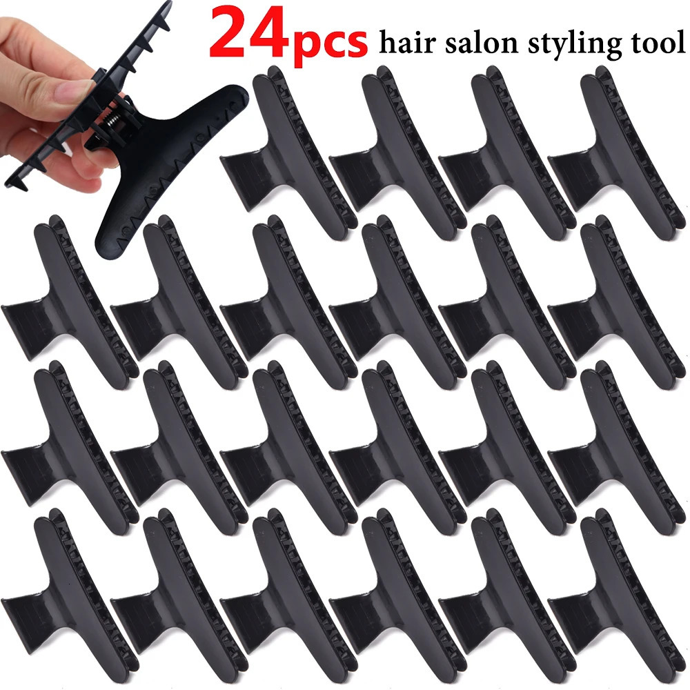 24PCS Hair Styling Clips for Women Hairpins Hair Claw Clamps Hair Salon Perm Pro Hairdressing Tools Ponytail Claws Accessories 250103