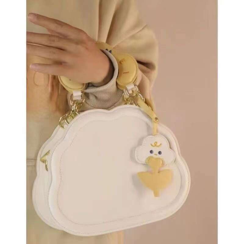 New Crossbody Women's Versatile Handbag Cute Shoulder Cream Cloud Summer Tote Bag Tide