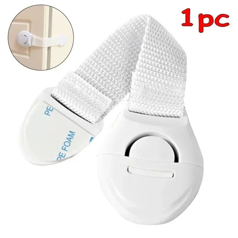 110pcs Child Safety Cabinet Lock Kids Baby Drawer Door Cupboard Toilet Locks Plastic Security Protector Straps 241230