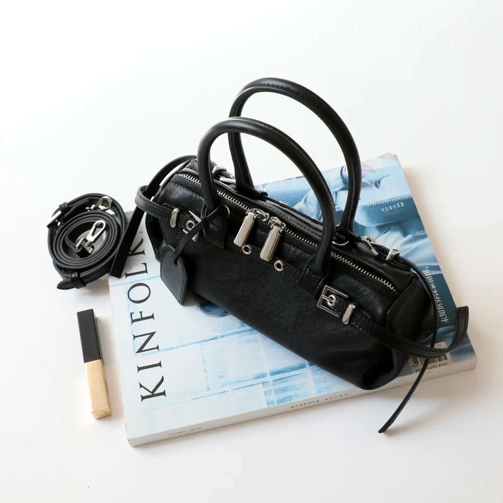Vegetable Tanned Cowhide Motorcycle Bag Party Bags Hand Fashion Retro Design Vintage Women's Shoulder 2025 Ladies Woman