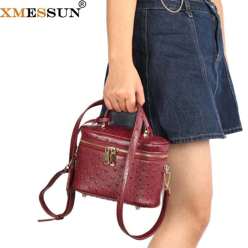 XMESSUN Saudi Arabia Brand Design Ostrich Pattern Crossbody Bags For Women 2025 Simple Shoulder Tote Bag Lady Handbags