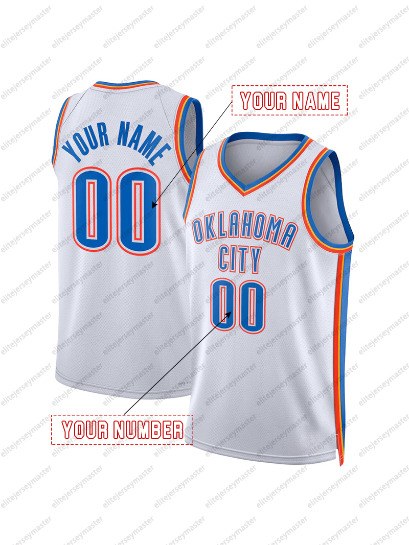 Gilgeous Alexander Custom Basketball Jersey Chet Holmgren Williams Stitched Personalized Customized Jerseys Custom Any Number Name 222