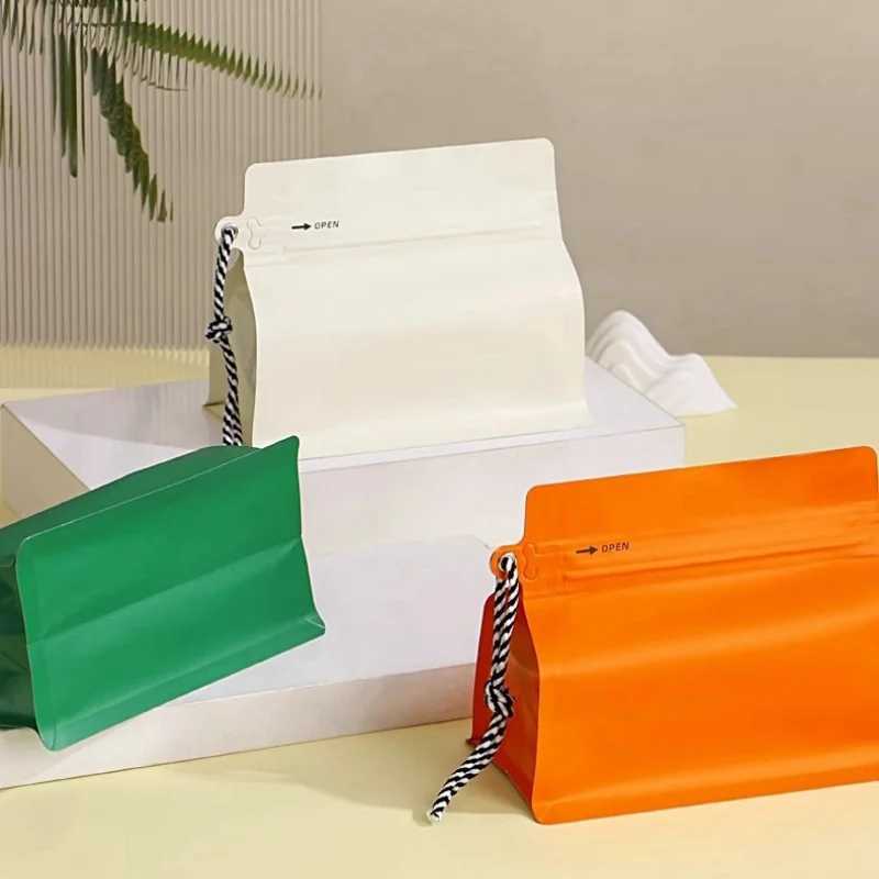 StoBag 50 colorful food and coffee bag packaging with aluminum foil sealing tea bean powder nuts storage reusable portable bag W250109