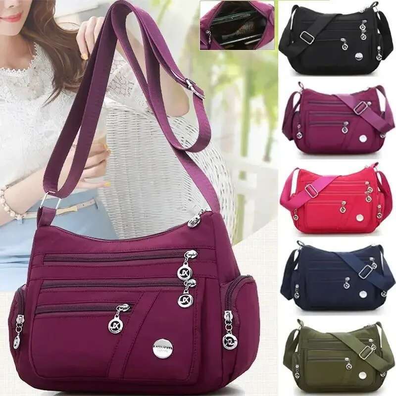 Fashion Women Single Shoulder Crossbody Casual Handbags Messenger Bag Waterproof Nylon Case