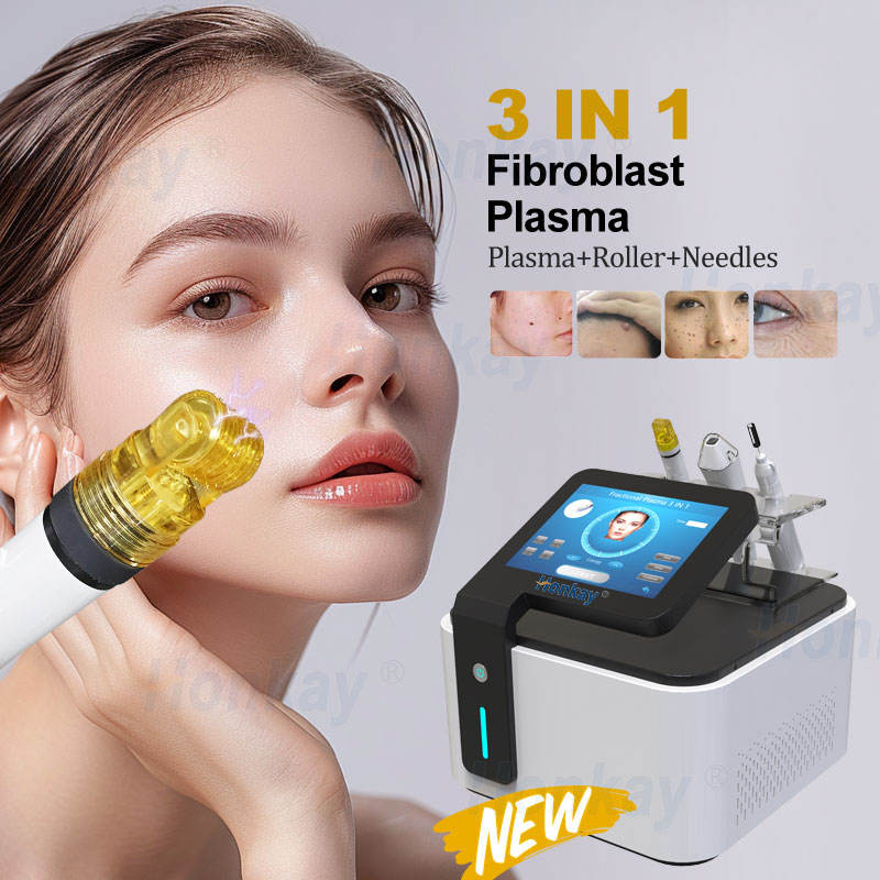 3 in 1 Fibroblas Ozone Jet Plasma Pen Medico Jet Plasma Laser Shower Acne Treatment Face Lift Wrinkle Removal Roller Plasma Beauty Machine