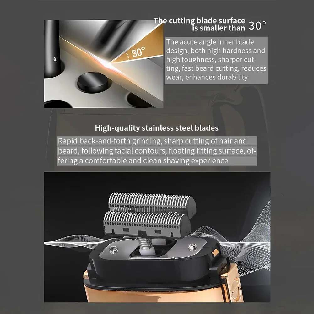 KM-TX1 Factory Direct Full Metal Electric Reciprocating Twin Blade Double Head USB Charging Men's Razor Shaver