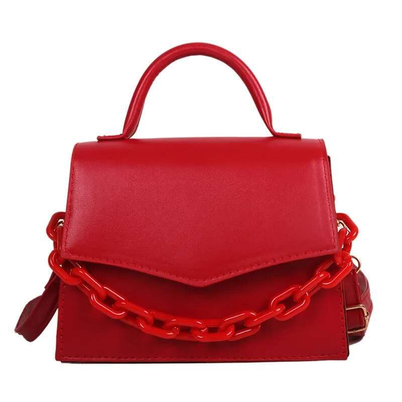 Women Chain Small Female New Fashion Crossbody Shoulder Messenger Handbag Purse Pure Candy Color Hand Bag