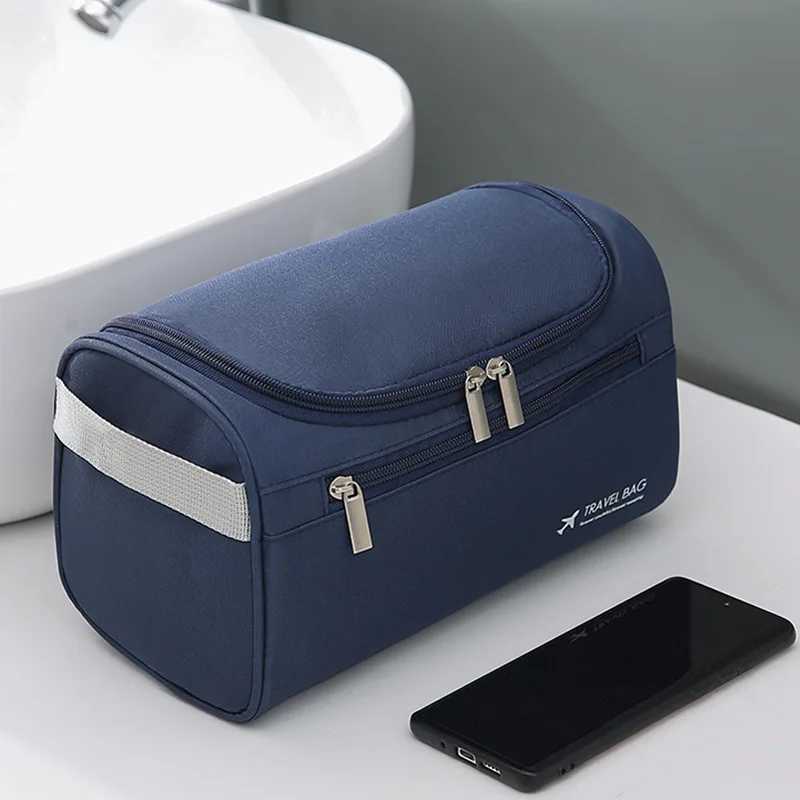 FUDEAM Polyester Mens Business Portable Storage Bag Toilet Organizer Womens Travel Cosmetics Bag Hanging Waterproof Washing Bag W250109