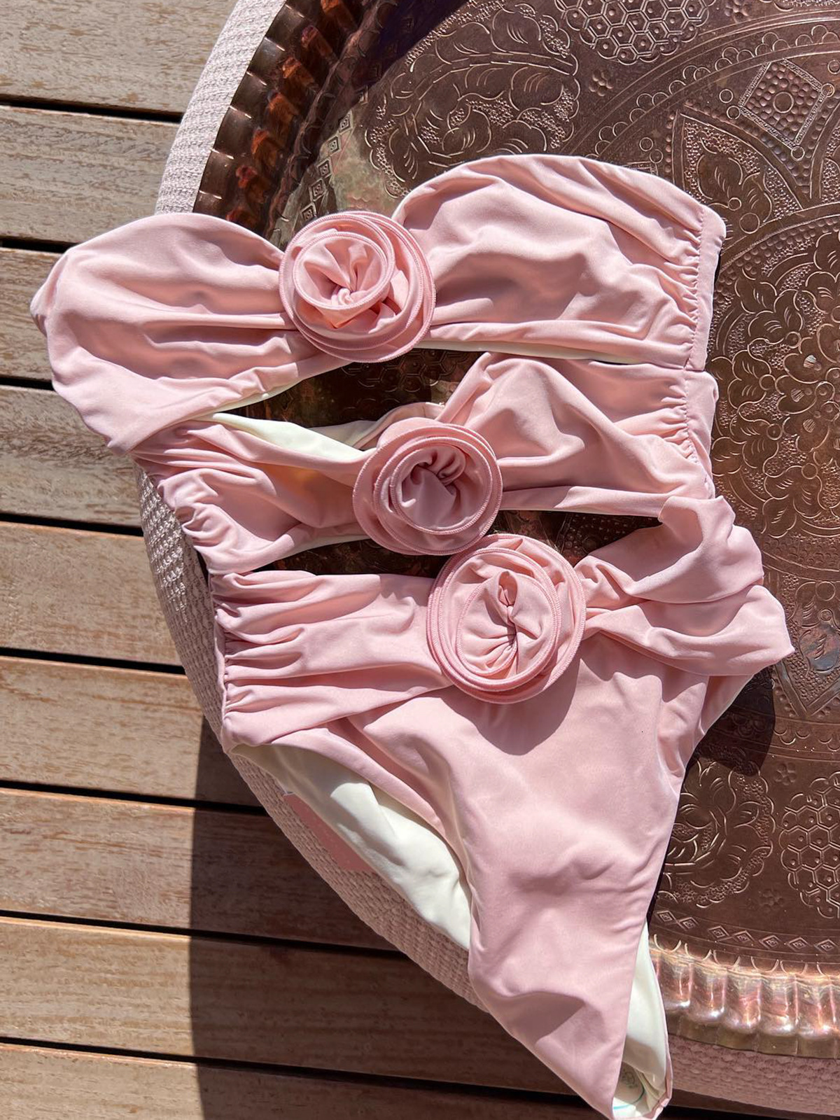One Piece Bikini New 3D Sexy Beach Bikini Designer Swimsuit Three-dimensional Flower Women's Swimsuit Bikini2023