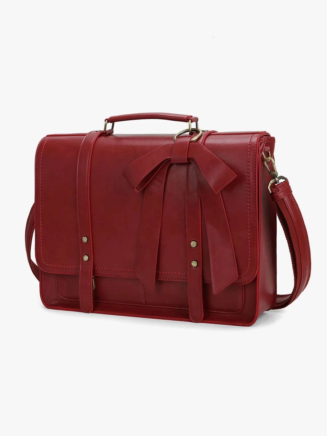 ECOSUSI Shoulder Bags For Women Designer Crossbody Dual Straps Messenger Bag Quality 15.6'' Laptop Briefcase