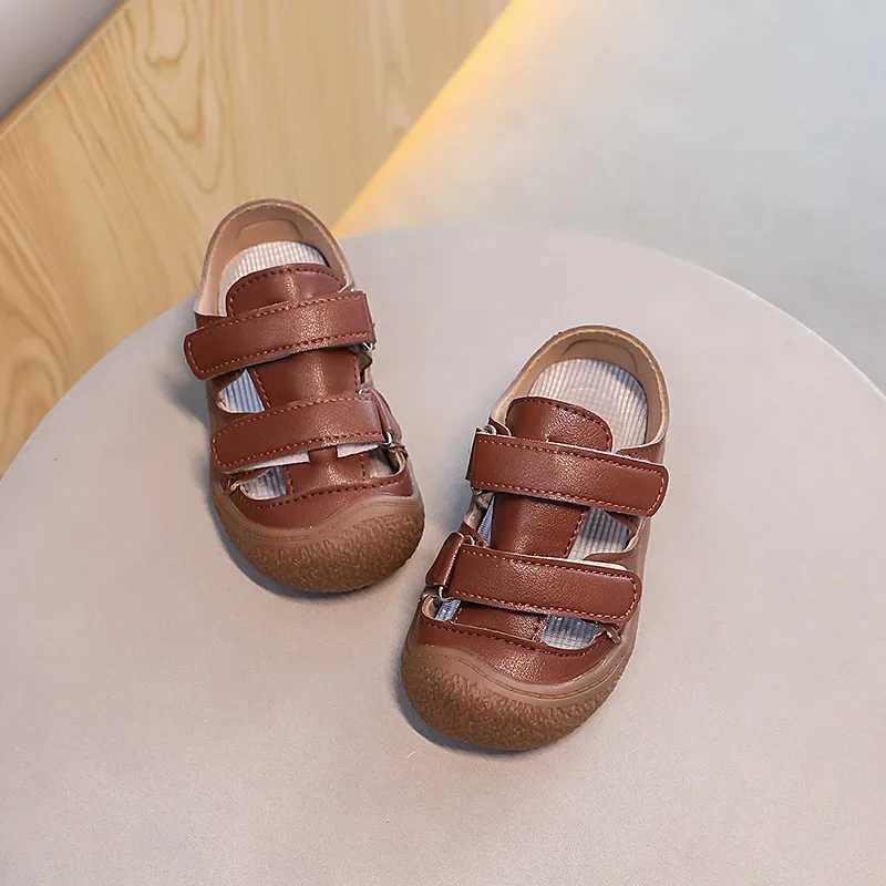 New girls sandals with anti slip soft sole comfortable childrens sandals simple Roman soft sole boys shoes retro casual flat beach shoes W250108