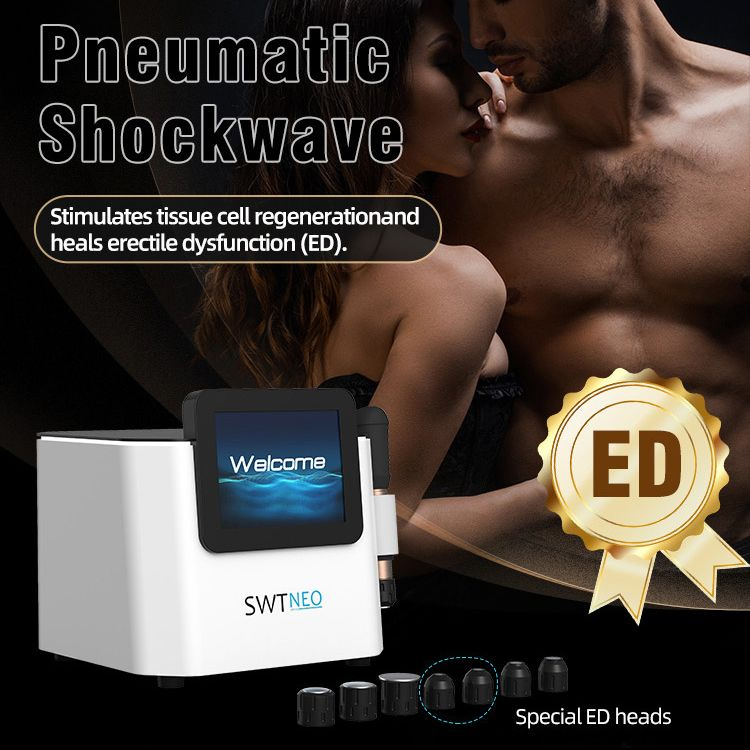 High End Clinic Use Physiotherapy Pain Relief Shockwave Therapy Erectile Dysfunction Treatment Multi-heads ESWT Massage Machine Injury Recovery for At