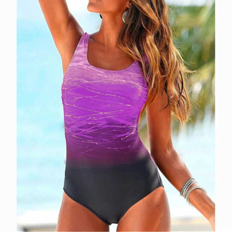 New Sexy One-Piece Large Size Swimwear Push Up Women Plus Size Swimsuit Closed Body Fa Bathing Suit For Pool Beach Wear 2025XJ240108