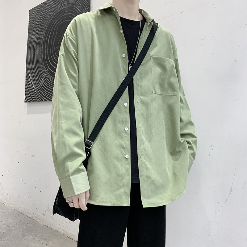 C8891 Spring and autumn men's shirt men's non-iron black jacket thin style high-end drape business long sleeve trendy casual