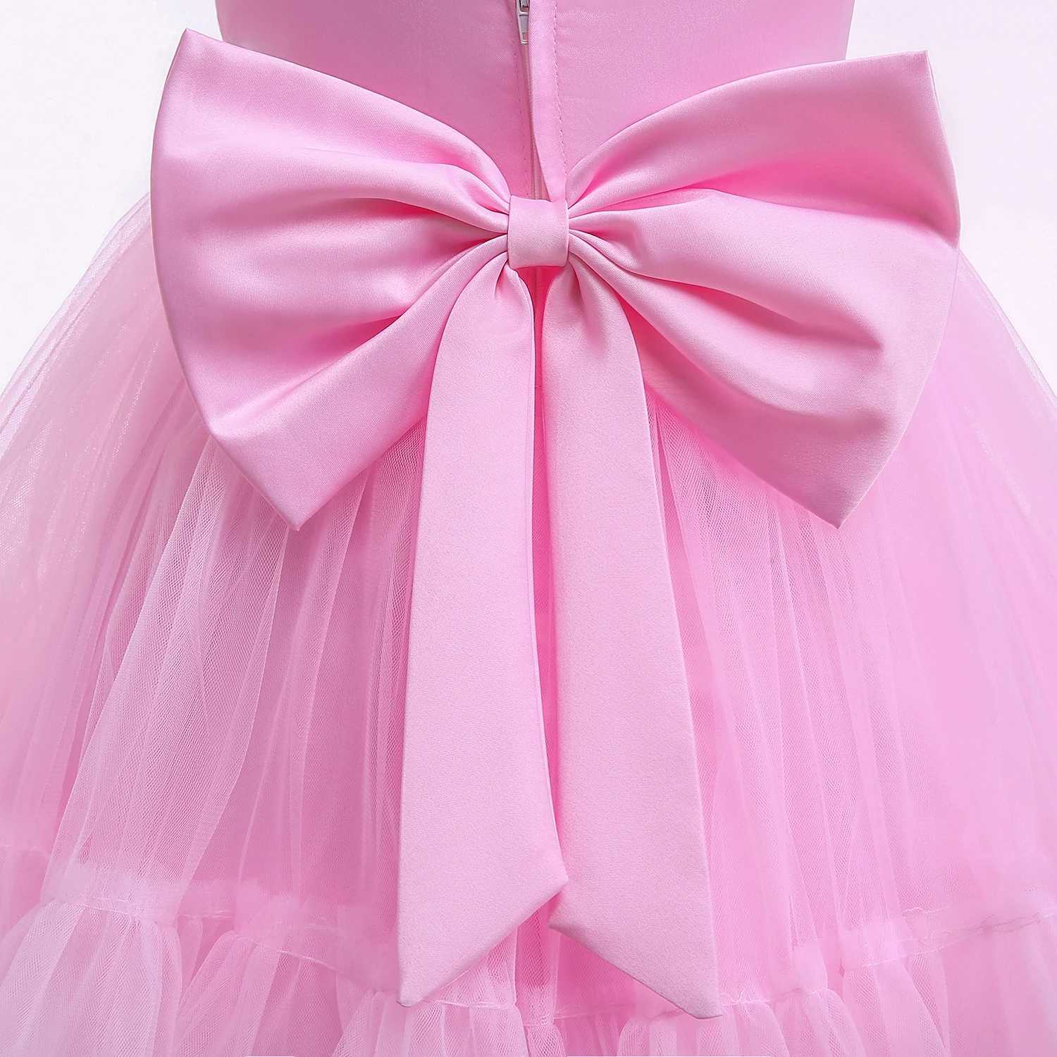 Summer Lace Princess Bridesmaid Dress for Girl Kids Clothes Wedding Tutu Par Dresses Ball Gown Formal Pageant Birthday DressesXJ250108